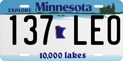 MN license plate 137LEO
