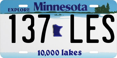 MN license plate 137LES
