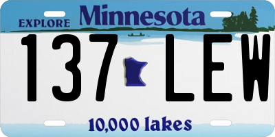 MN license plate 137LEW