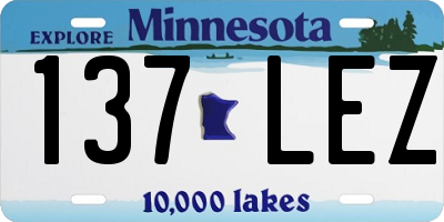 MN license plate 137LEZ
