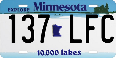 MN license plate 137LFC