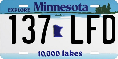 MN license plate 137LFD