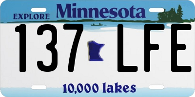 MN license plate 137LFE