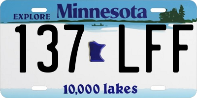 MN license plate 137LFF