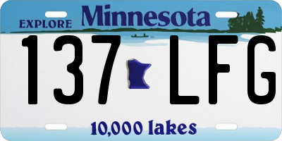 MN license plate 137LFG
