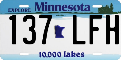 MN license plate 137LFH