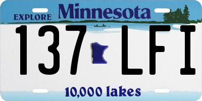 MN license plate 137LFI