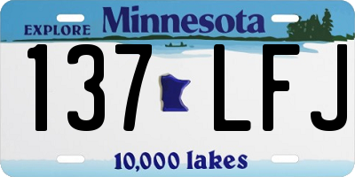 MN license plate 137LFJ