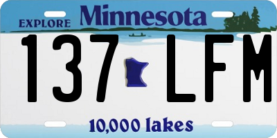 MN license plate 137LFM