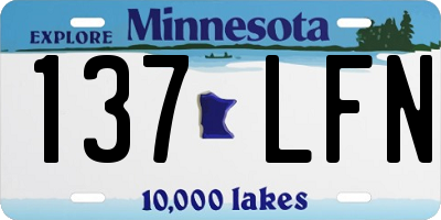 MN license plate 137LFN