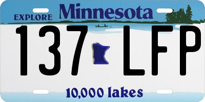 MN license plate 137LFP