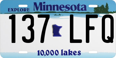 MN license plate 137LFQ
