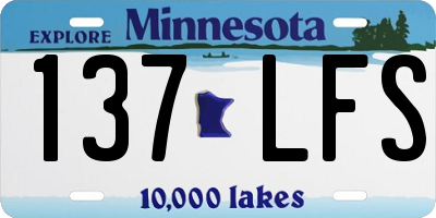 MN license plate 137LFS