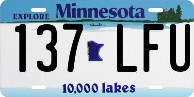 MN license plate 137LFU