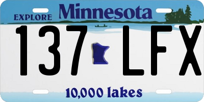 MN license plate 137LFX