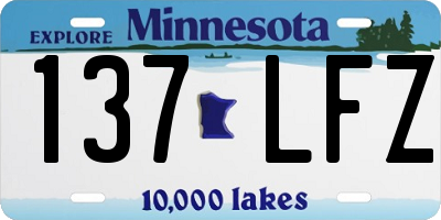 MN license plate 137LFZ
