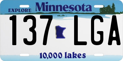MN license plate 137LGA