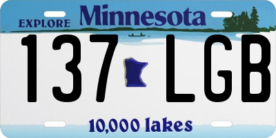 MN license plate 137LGB