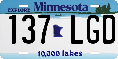 MN license plate 137LGD