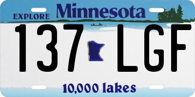 MN license plate 137LGF