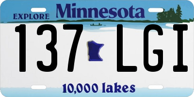 MN license plate 137LGI