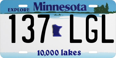 MN license plate 137LGL