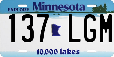MN license plate 137LGM