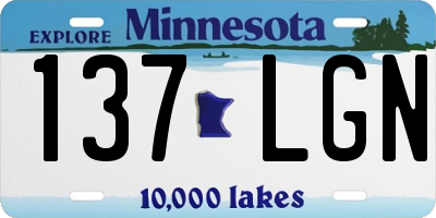 MN license plate 137LGN