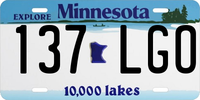 MN license plate 137LGO