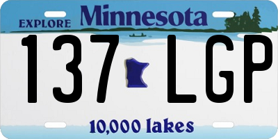 MN license plate 137LGP