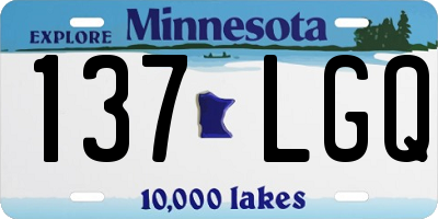 MN license plate 137LGQ