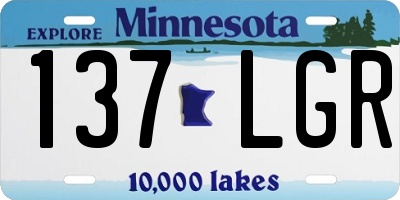 MN license plate 137LGR