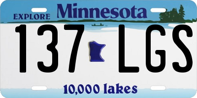 MN license plate 137LGS