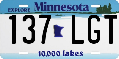 MN license plate 137LGT