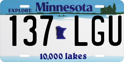 MN license plate 137LGU