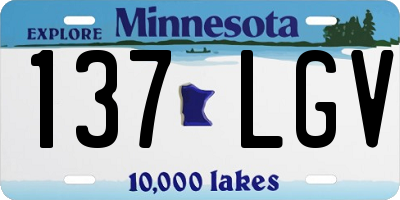 MN license plate 137LGV