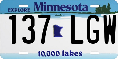 MN license plate 137LGW