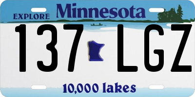 MN license plate 137LGZ
