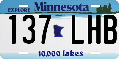 MN license plate 137LHB