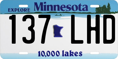 MN license plate 137LHD