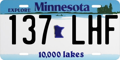 MN license plate 137LHF