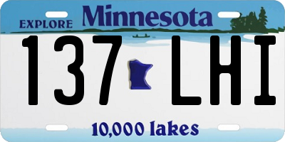 MN license plate 137LHI
