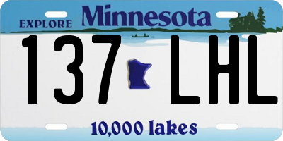 MN license plate 137LHL