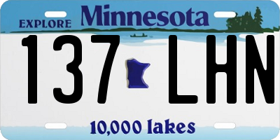 MN license plate 137LHN