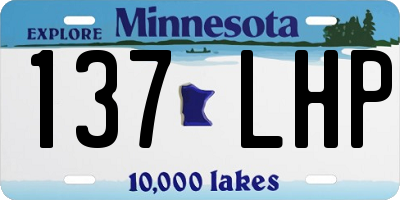 MN license plate 137LHP