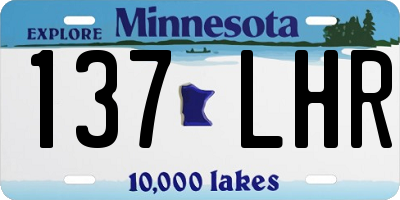 MN license plate 137LHR