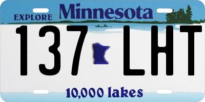 MN license plate 137LHT