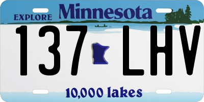 MN license plate 137LHV