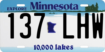 MN license plate 137LHW