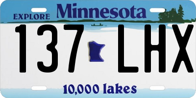 MN license plate 137LHX